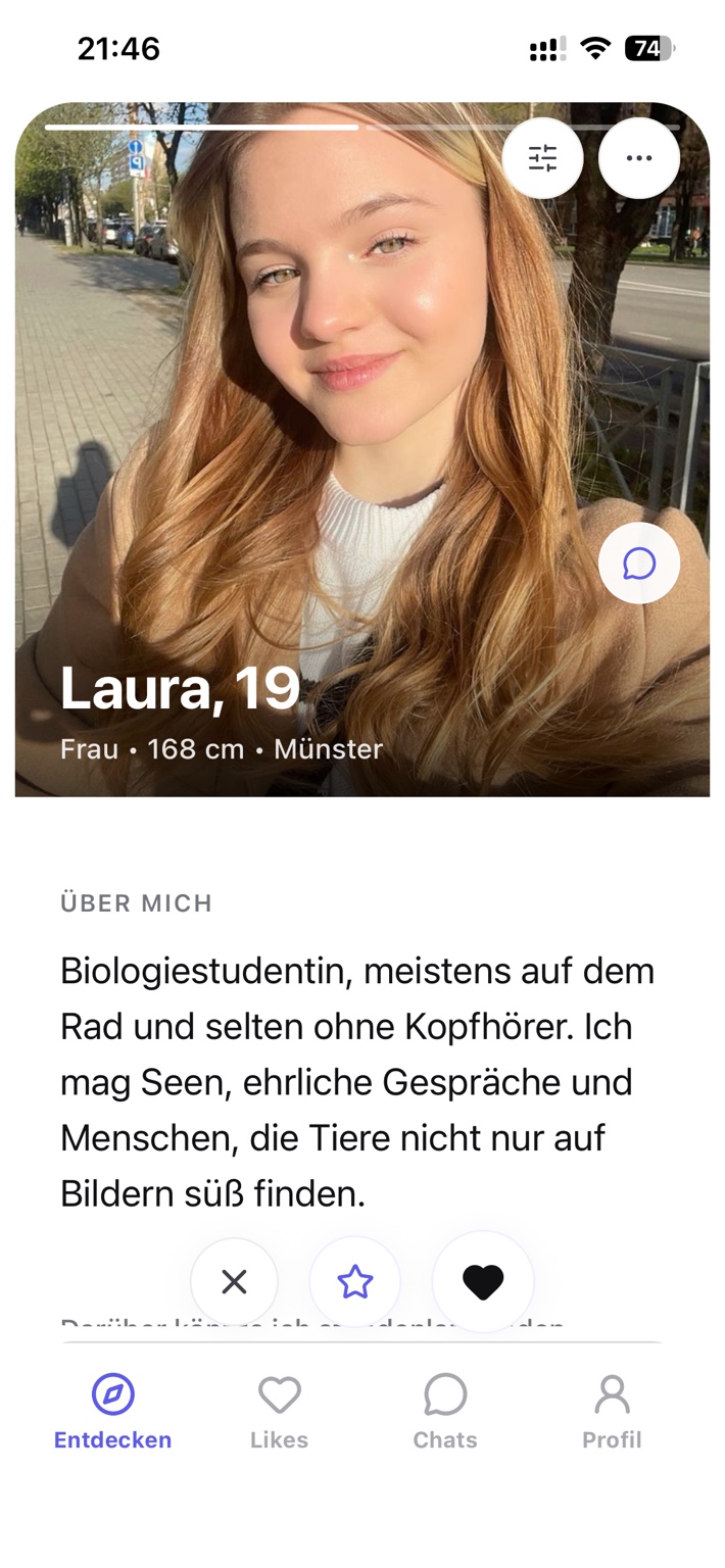 Vaynoa Discover-Profil in der App